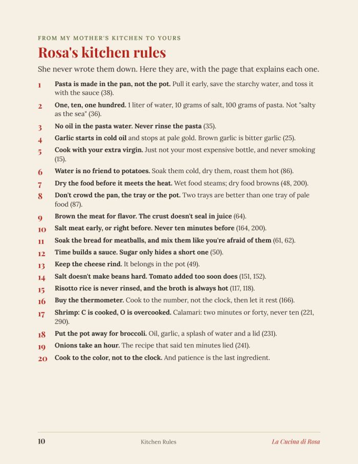 Page 10, Rosa's kitchen rules