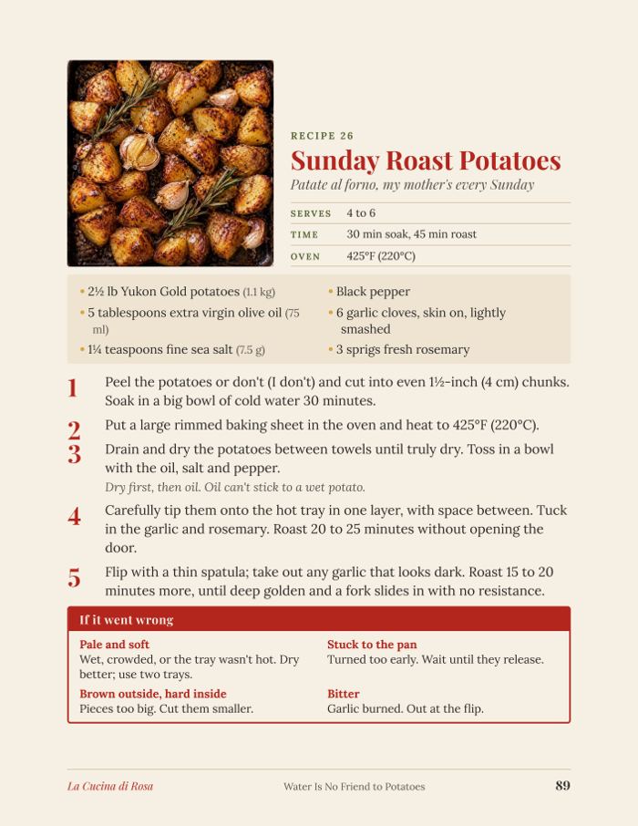 Page 89, Sunday Roast Potatoes recipe